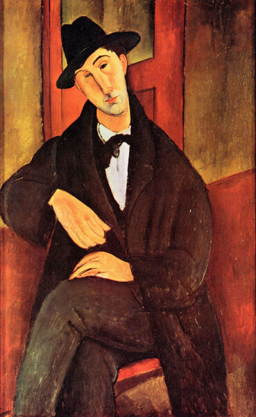 Modigliani - Portrait of Mario Varfogli -2- by Modigliani